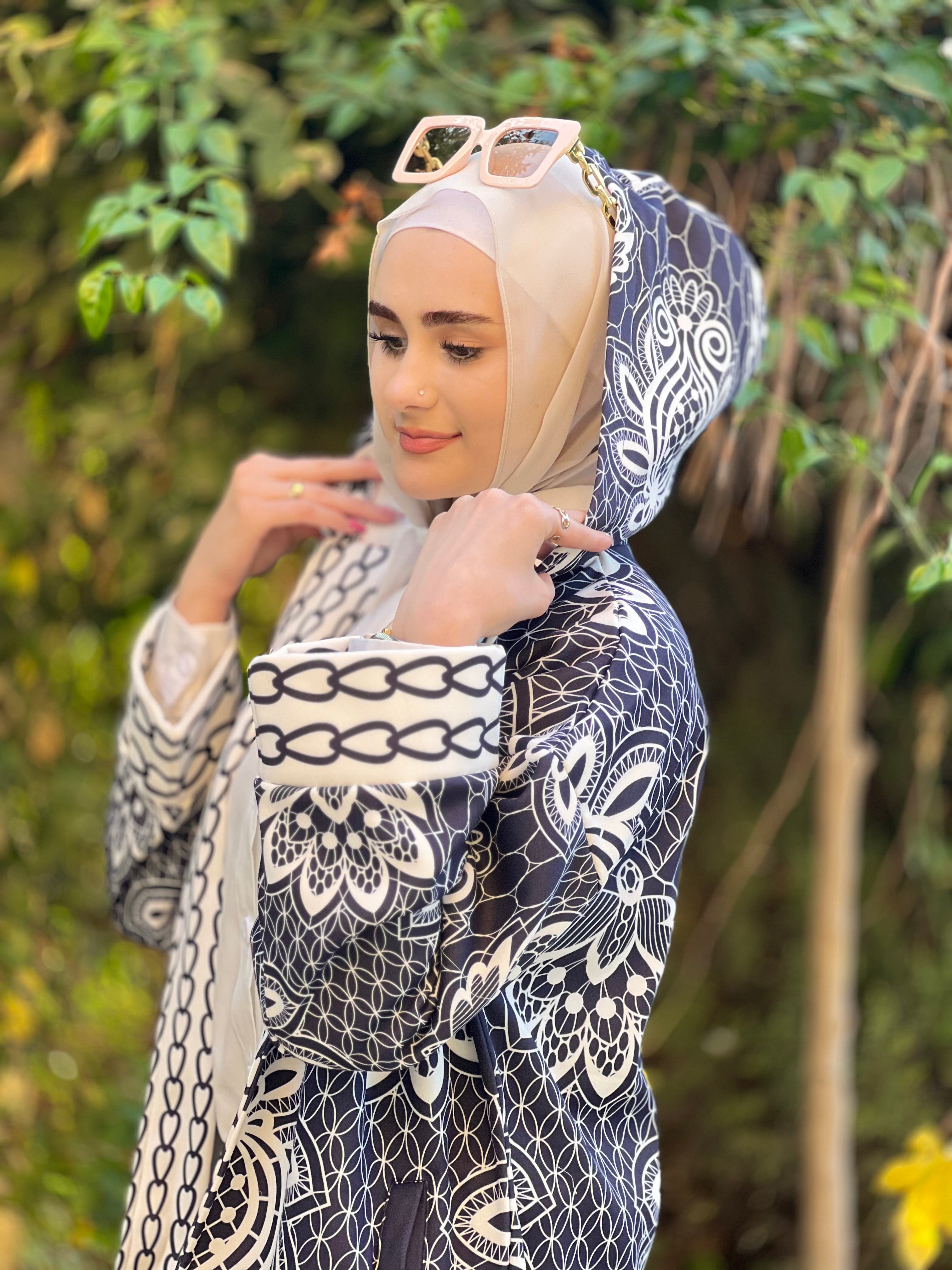 Lace Print Coat