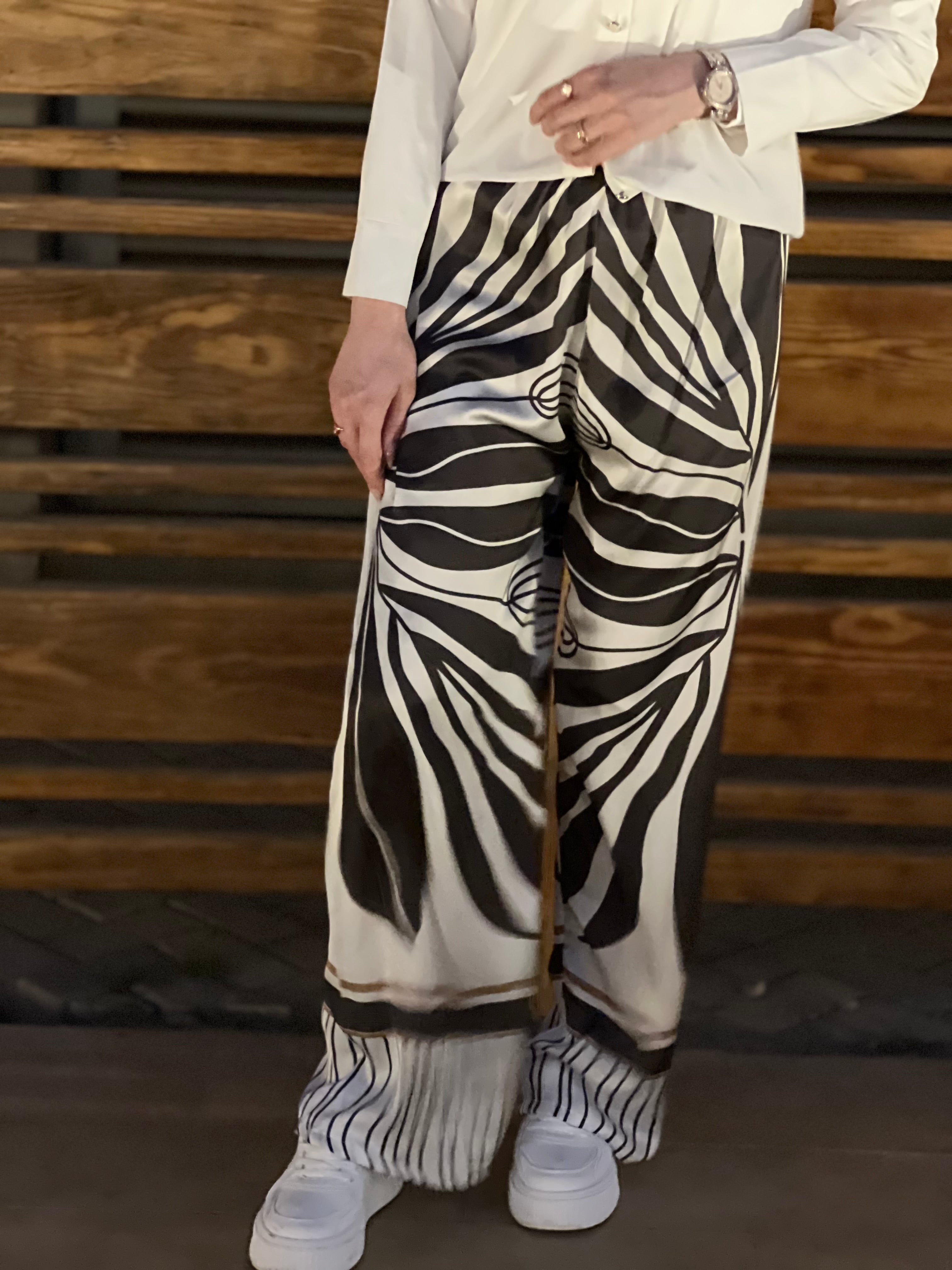 silky satin "alba” pants