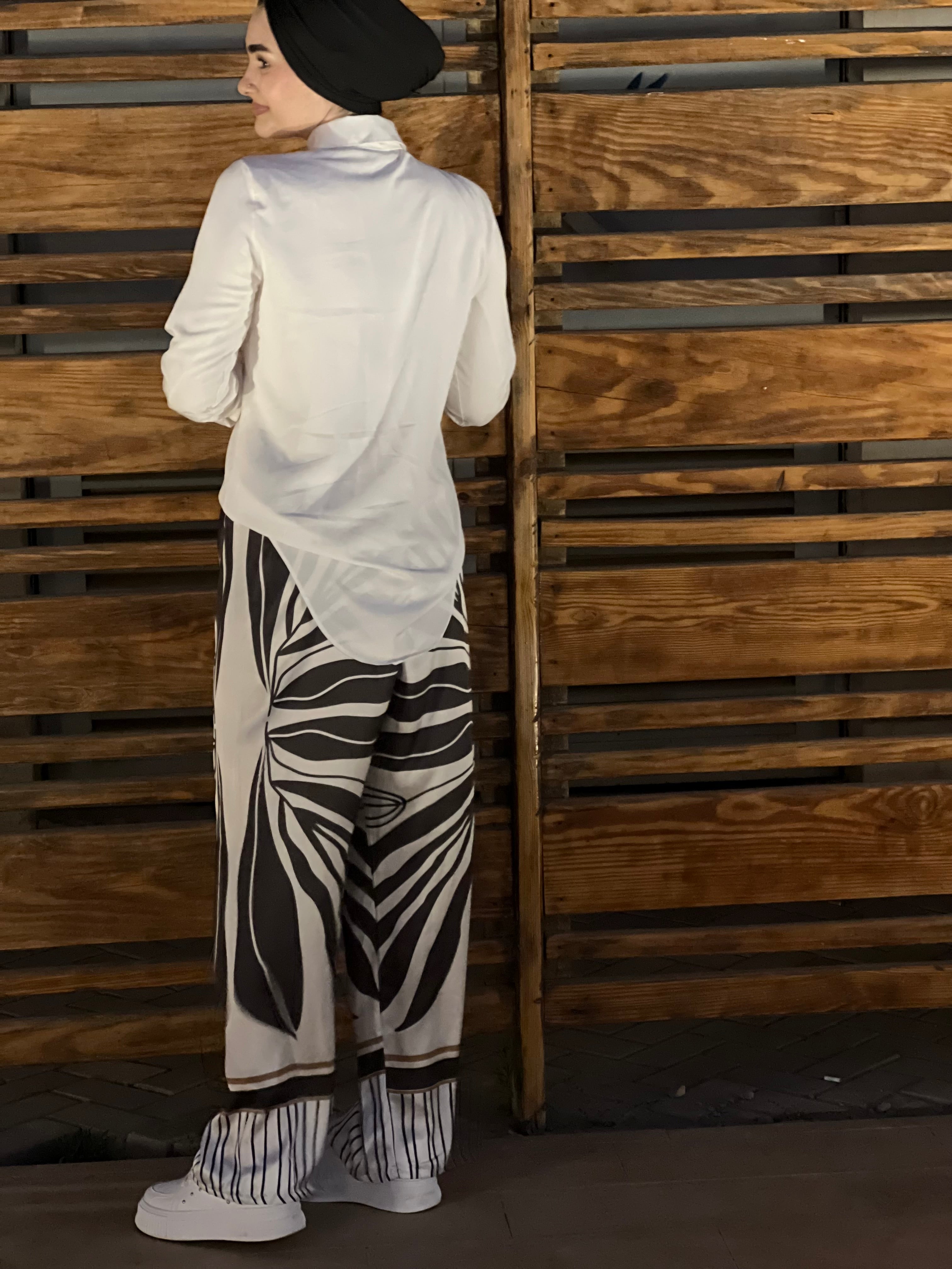silky satin "alba” pants