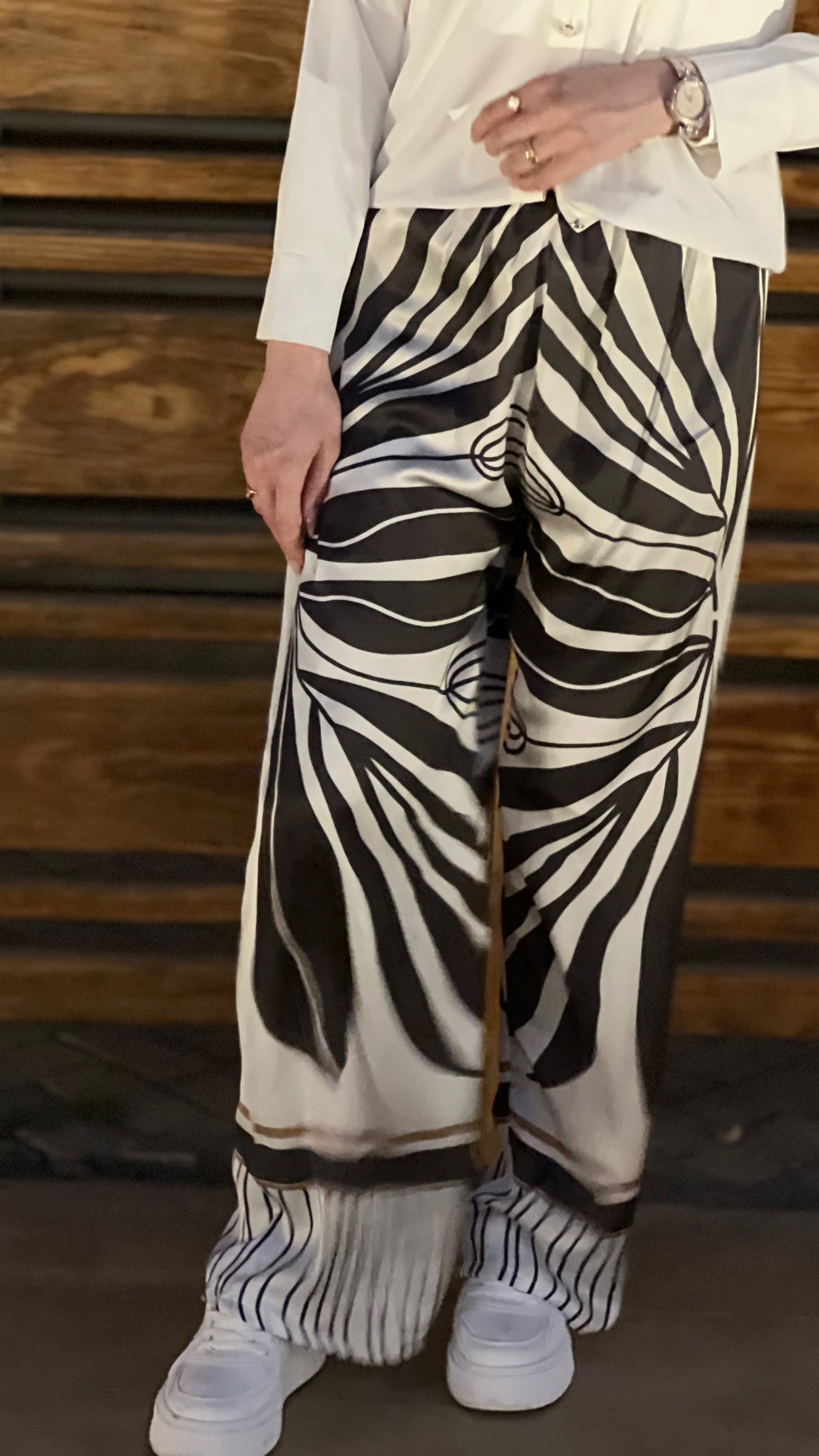 silky satin "alba” pants