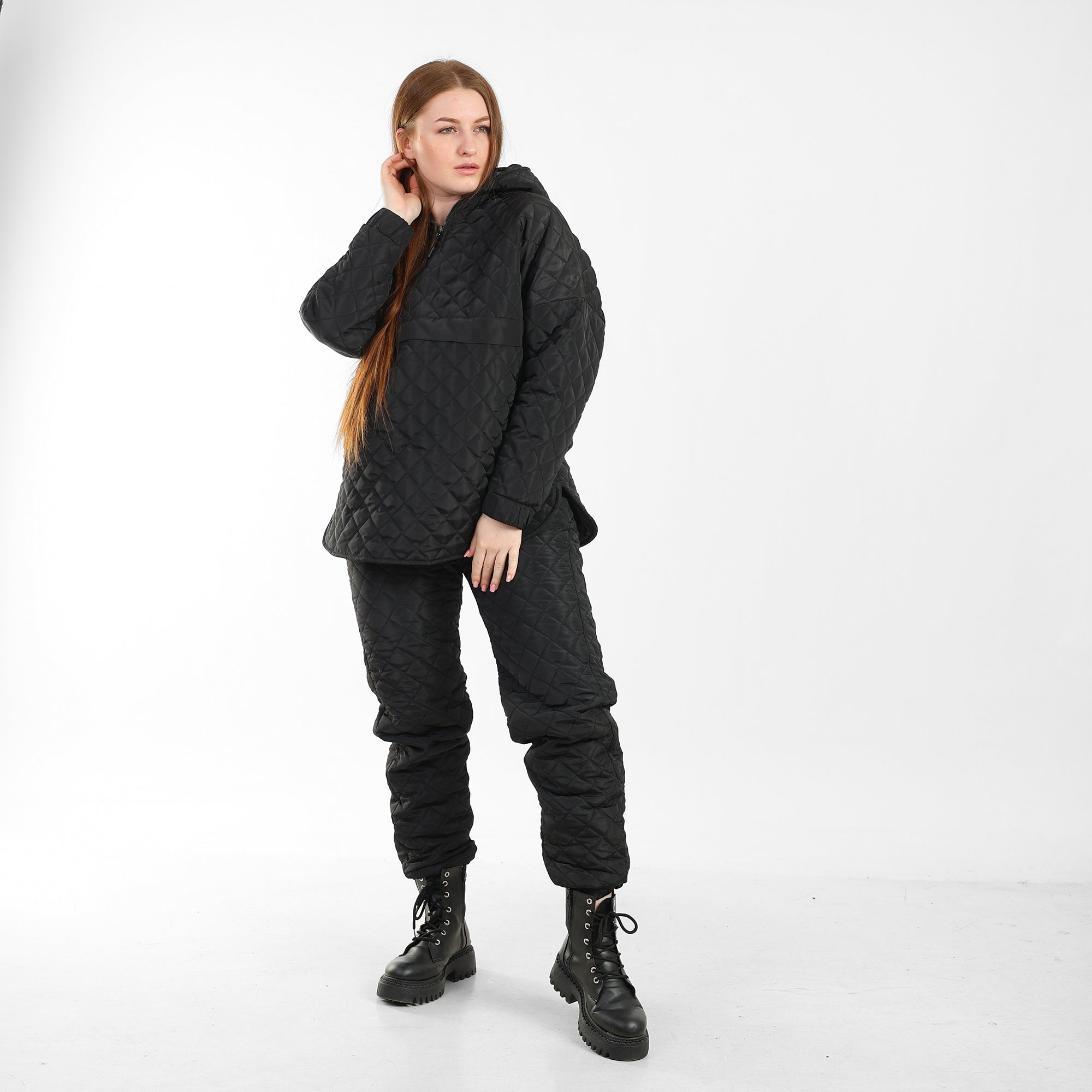 Waterproof black tracksuit