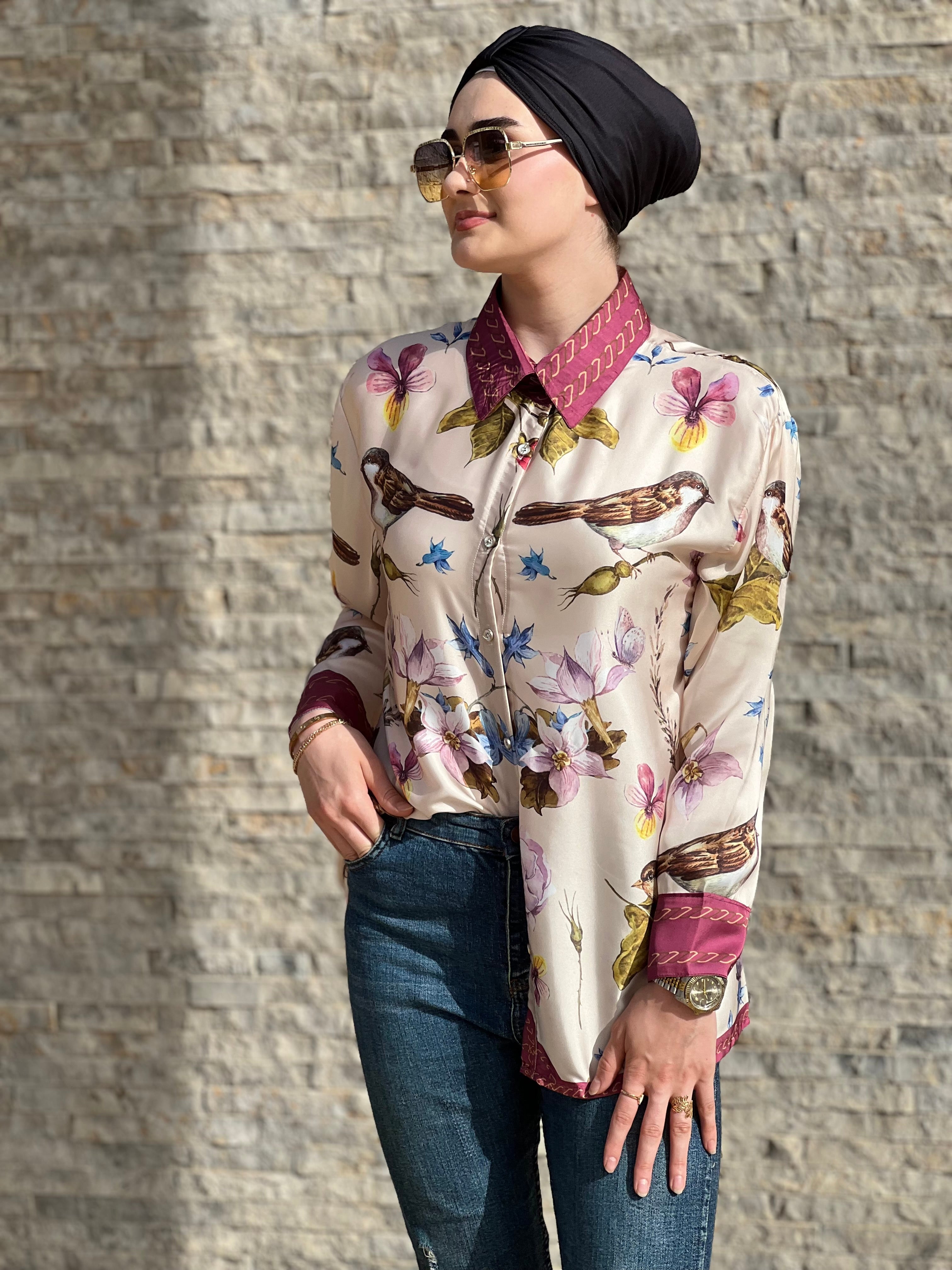Birds pattern shirt