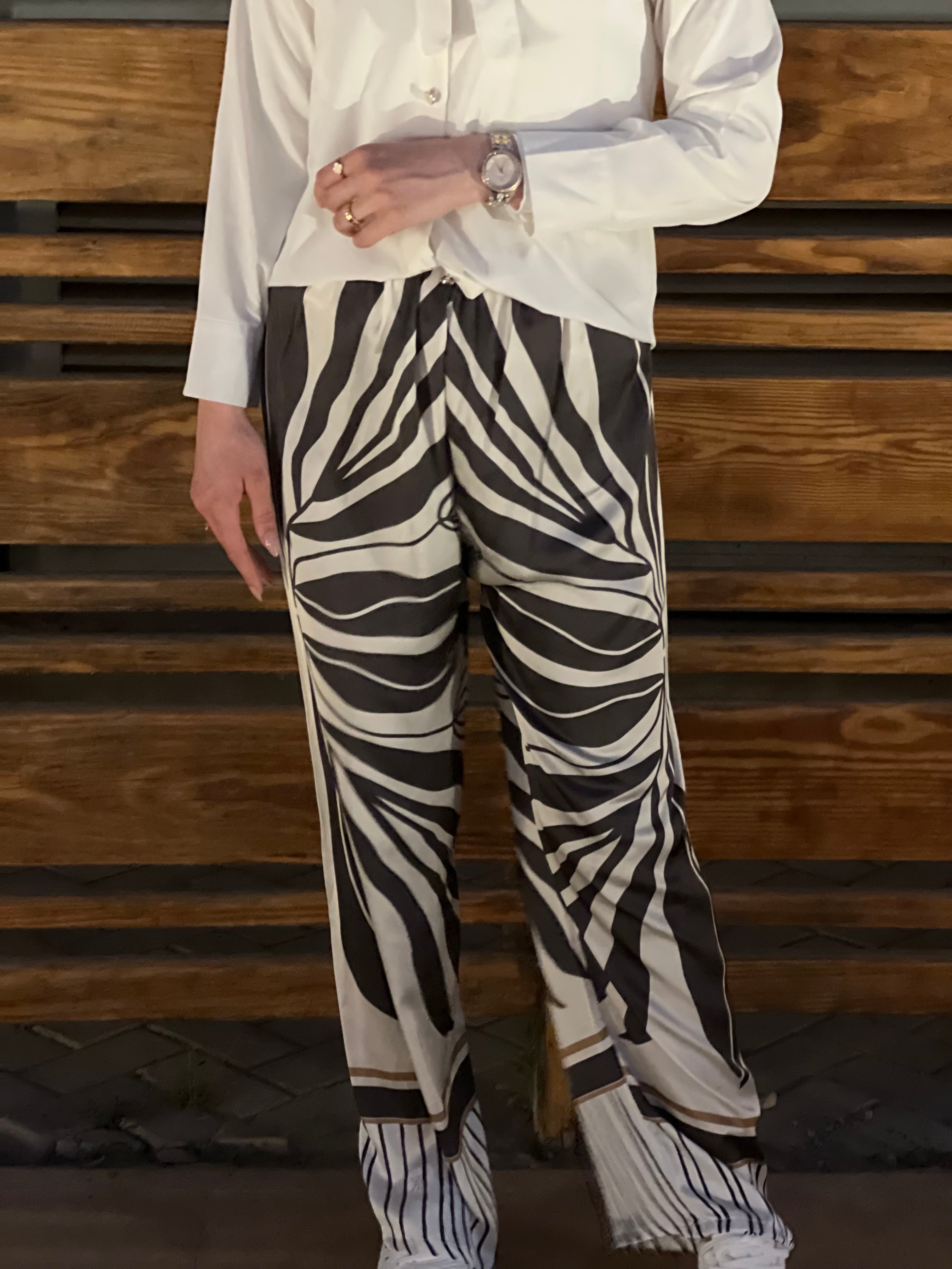 silky satin "alba” pants