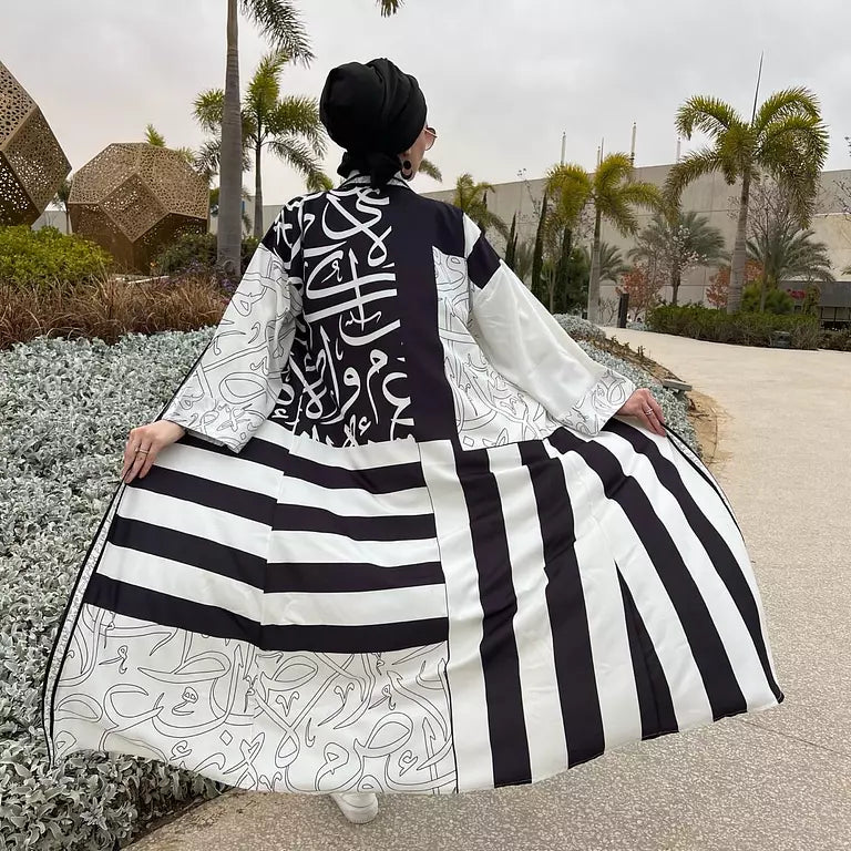 OFF WHITE Arabic Calligraphy kaftan